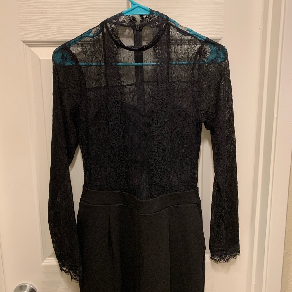 Express Lace Maxi Romper w/ Pockets